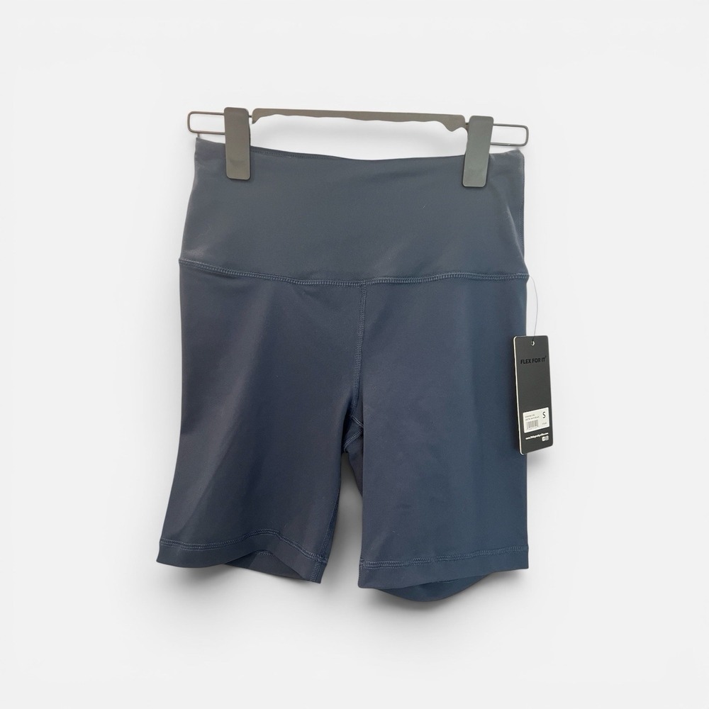 90 Degree By Reflex Biker Shorts Womens Small Navy High Rise Stretch